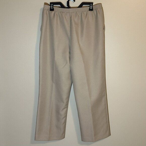 Alfred Dunner Outfit Animal Print Top & Pull on Tan Pants Size 14 *READ* - Picture 7 of 10